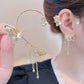 💕💕Schlichte Ohrclips mit Schmetterlings- und Blumenmotiv & Quasten – Elegant & bequem, ohne Ohrloch 🌸🦋