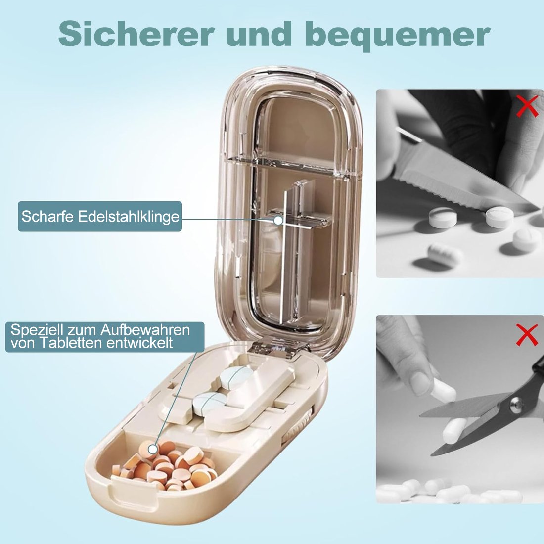 🔥Heißer Verkauf - 49% Rabatt🔥Tragbarer Pillenschneider