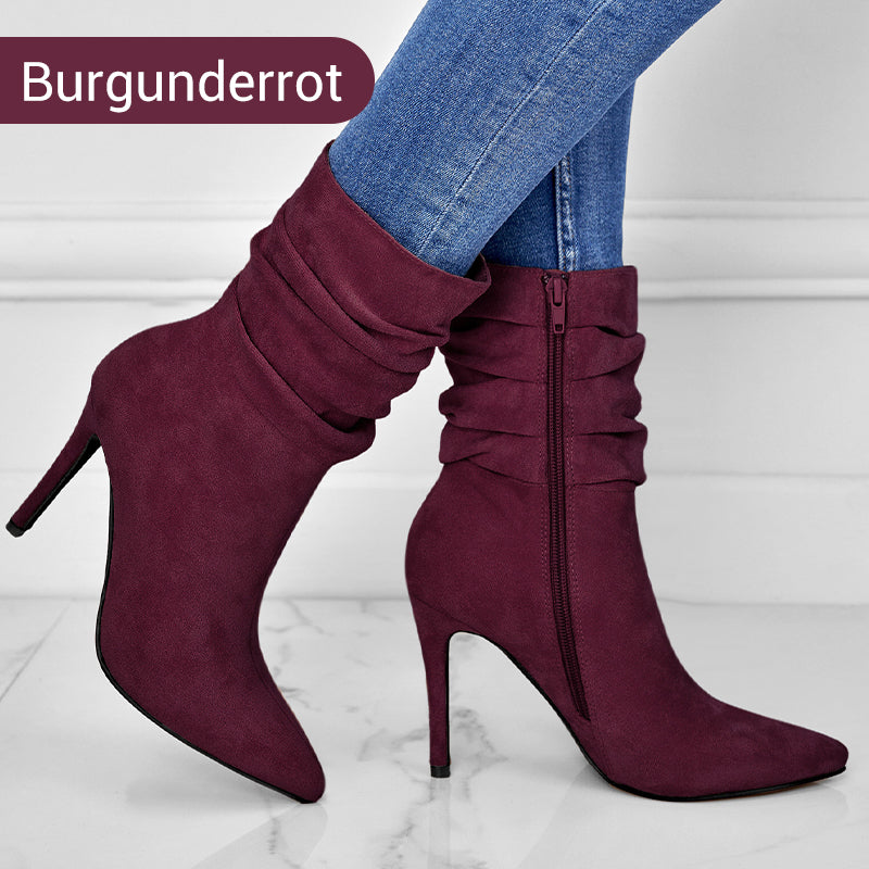 👠Spitze Stiefeletten mit Absatz