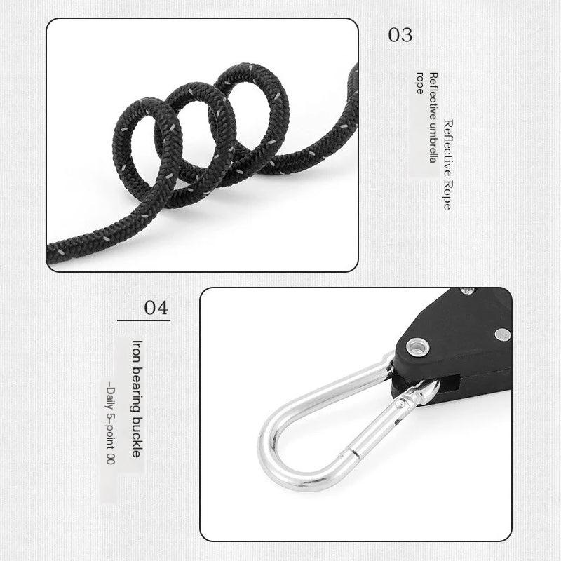 🪢Tragbares verstellbares Fix-Campingseil🌳