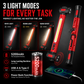 Wiederaufladbare LED-Arbeitsleuchte – 3000 LM, tragbare Werkstattleuchte mit Magnetbefestigung, 360°-Drehbarkeit und Powerbank-Funktion 🔦