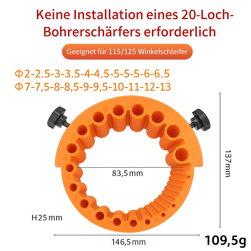 🔥Neue heiße Selling🔥🪛 Mehrzweck-Bohrerschärfer für Winkelschleifer