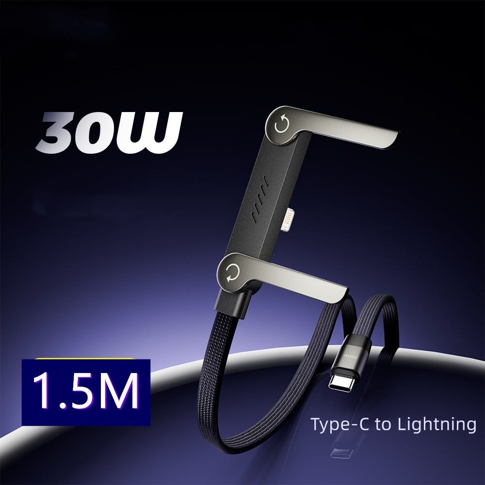 🔥🎉2-in-1-Geflochtenes Schnellladekabel mit integriertem Handyhalter