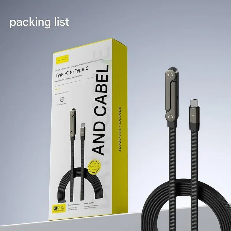 🔥🎉2-in-1-Geflochtenes Schnellladekabel mit integriertem Handyhalter