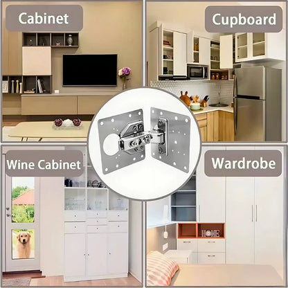 🏠HingePlate 1+1 GRATIS: DIY Möbelscharniere Reparatur Seitenplatte