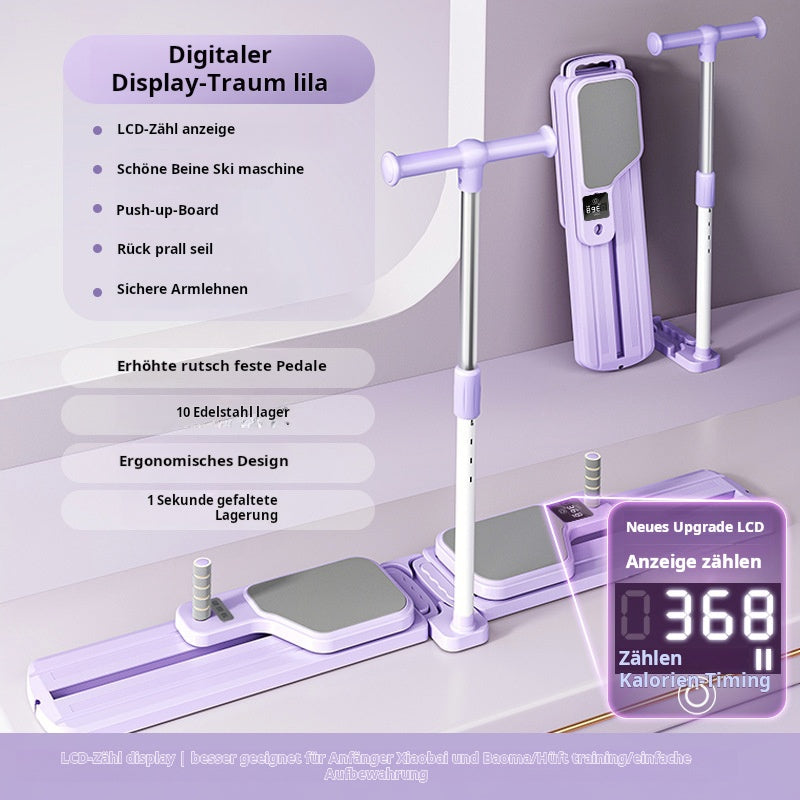 Tavola multifunzione per allenamento addominale pieghevole Pilates-Reformer con ginocchio Timer & Resistance Bands für zu Home Allenamento addominale schiena spalle gambe