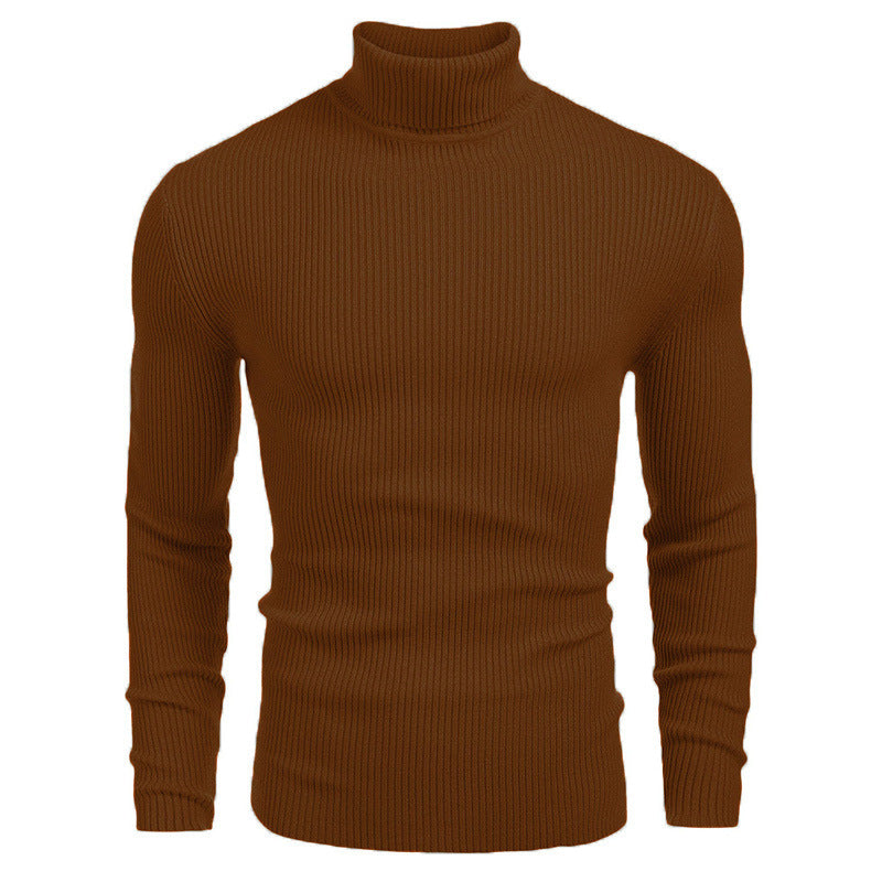Rollkragen-Strickpullover für Herren im Winter