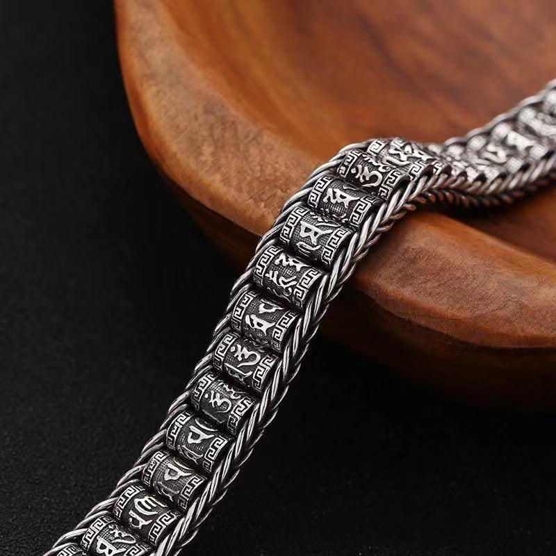 💎 50 % RABATT! 💎 Tibetisches Gebetsmühlen-Armband – 925er Sterlingsilber, Glücksbringer & Valentinstagsgeschenk