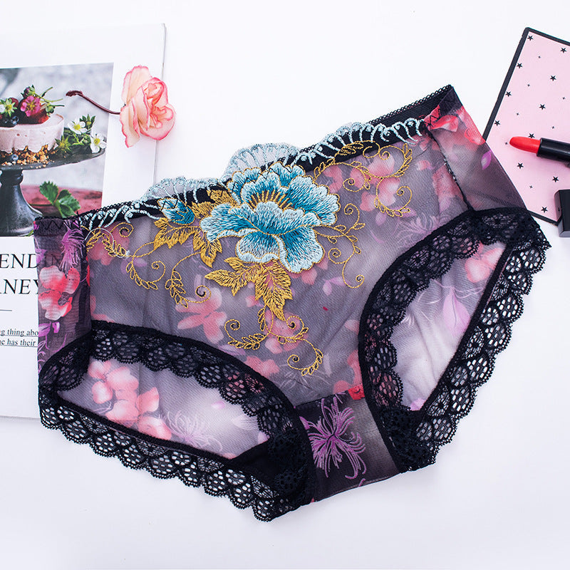 🔥Kauf 7, erhalte 7 gratis🔥 Antibakterielle Baumwollslip mit Spitzenstickerei