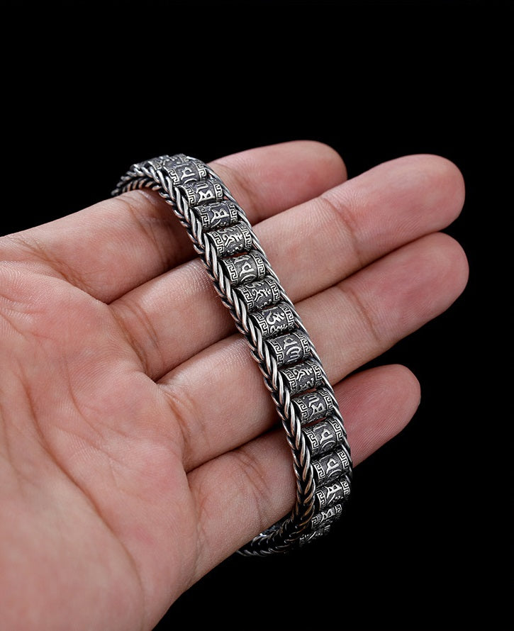 💎 50 % RABATT! 💎 Tibetisches Gebetsmühlen-Armband – 925er Sterlingsilber, Glücksbringer & Valentinstagsgeschenk