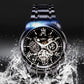Aus Japan importierte Uhren🔥Wasserdichte römische skelettierte mechanische Herrenuhr