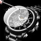 Aus Japan importierte Uhren🔥Wasserdichte römische skelettierte mechanische Herrenuhr