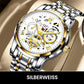Aus Japan importierte Uhren🔥Wasserdichte römische skelettierte mechanische Herrenuhr