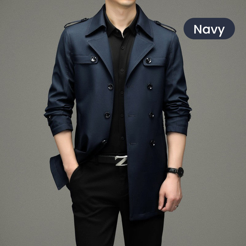 👔🍂Saisonale Sonderangebote – Herren-Windjacke mit doppelter Knopfleiste