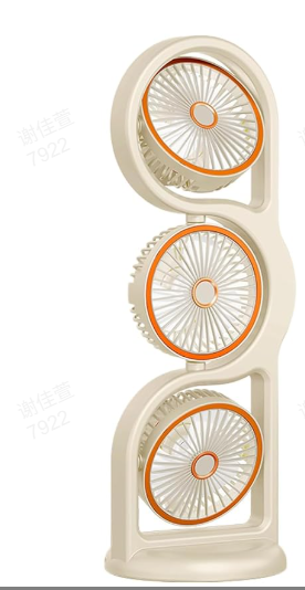 Neu im Jahr 2026: Dieser tragbare, per USB wiederaufladbare Dreikopfventilator bietet eine 360°-Luftzirkulation und 5 Geschwindigkeitsstufen; ideal für Studentenwohnheime, den Einsatz im Freien und als Tischventilator