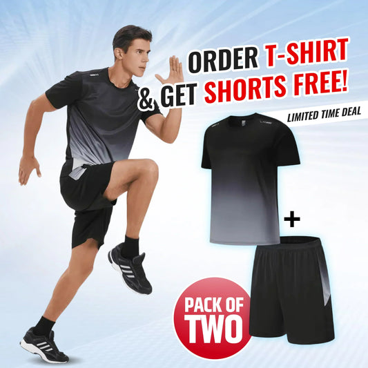 🎁Sommer Hot Sale 50% OFF☀️💦Sport-Set für Herren mit T-Shirt & Shorts – atmungsaktiv & schnelltrocknend