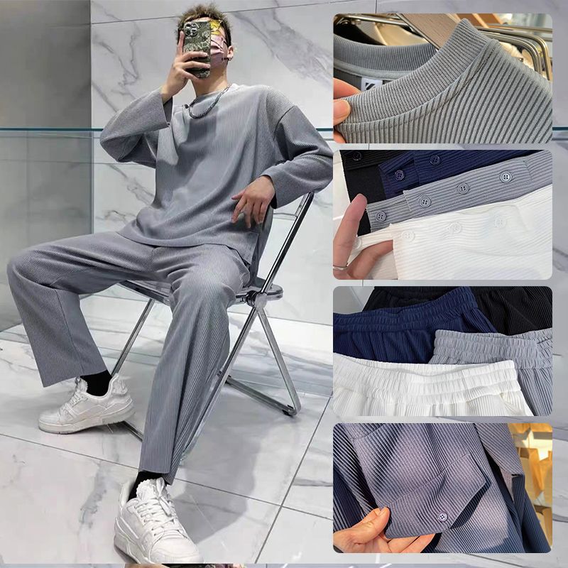 🎁Lockeres, modisches, langärmliges 2-teiliges Set für Herren (50% Rabatt)