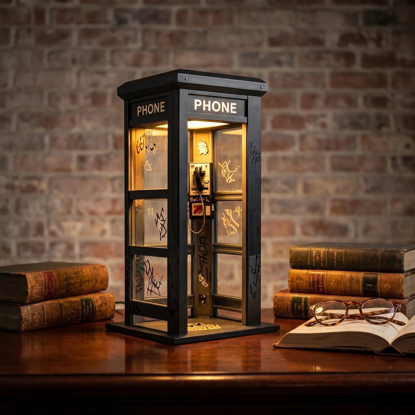 ✨Ambientelampe im Vintage-Stil einer Telefonzelle