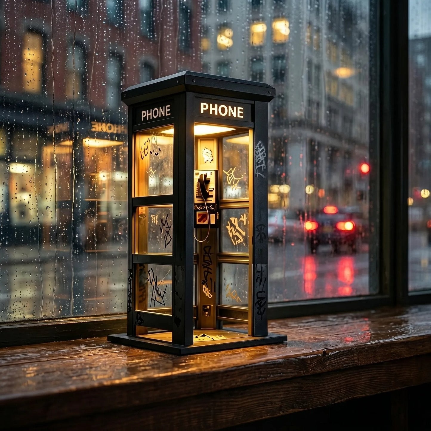 ✨Ambientelampe im Vintage-Stil einer Telefonzelle