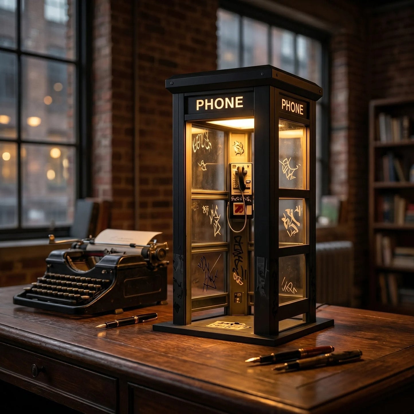 ✨Ambientelampe im Vintage-Stil einer Telefonzelle