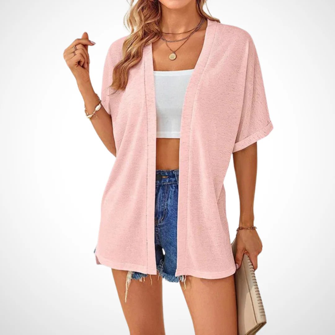 🔥LETZTER TAG 49 % RABATT🔥Stilvoller, fließender Kurzarm-Cardigan👚