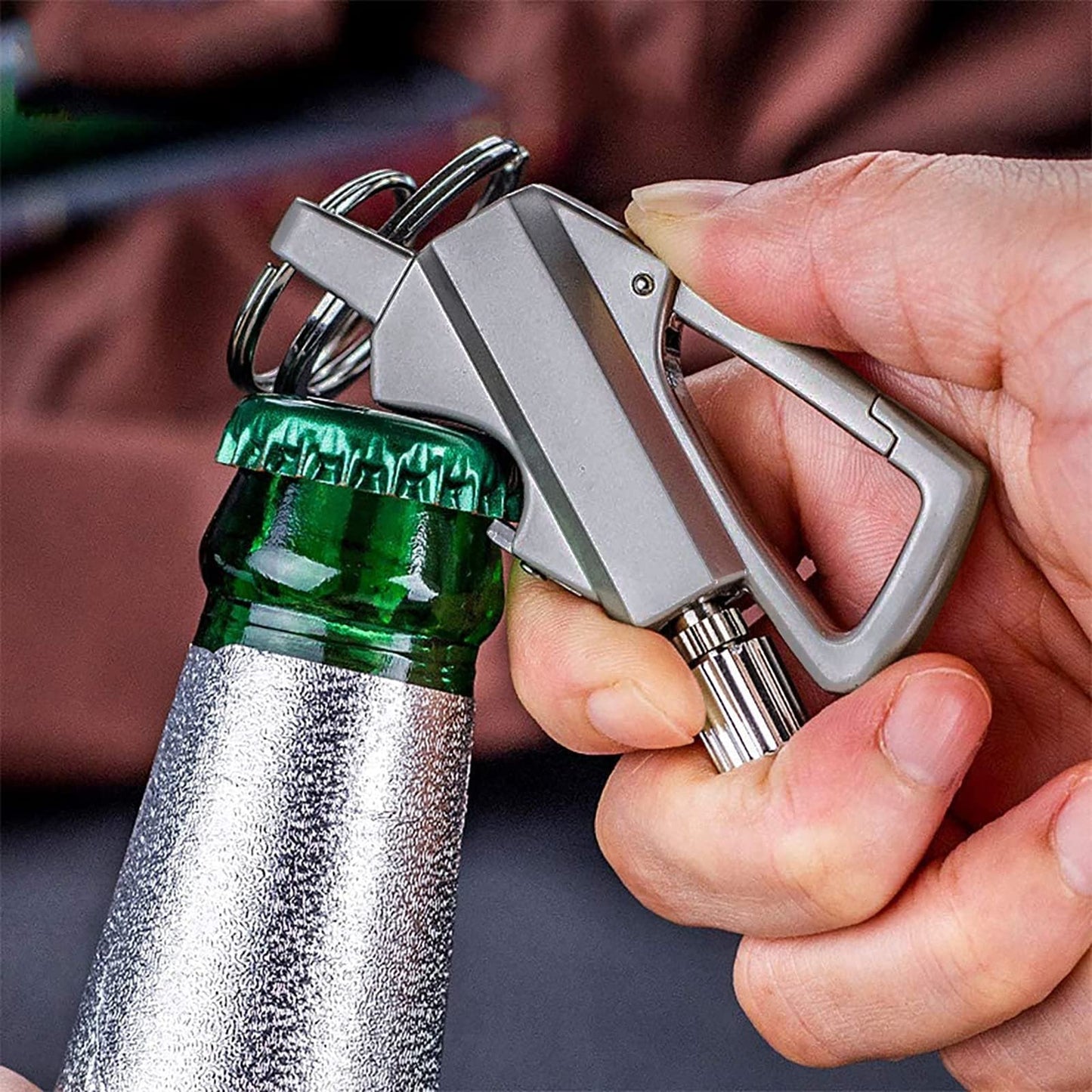 🔥 🔧 Multitool Schlüsselanhänger mit Flaschenöffner ✨ Edelstahl, Wiederverwendbar, Tragbar für Freizeit & Party 🍻