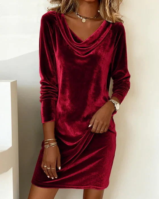 🔥 Lockeres Samtkleid für Damen