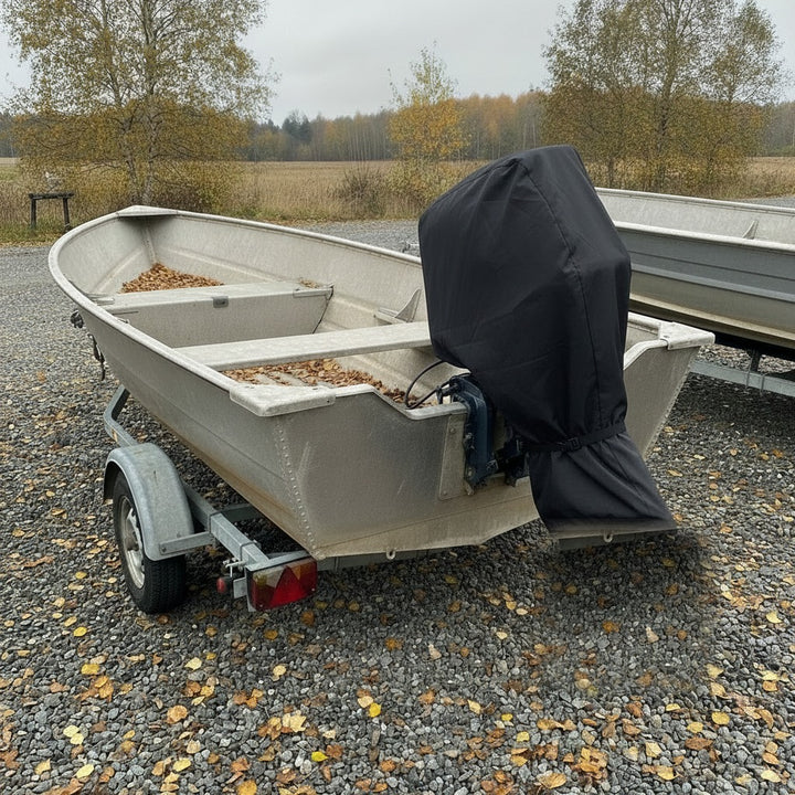 🚤❄️ 50 % RABATT – KOMPLETTER BOOTSMOTORSCHUTZ AUS 420D OXFORD – SCHÜTZT DEN AUSSENBORDER VOR REGEN, SCHNEE & UV, OHNE WERKZEUG! 🛡️