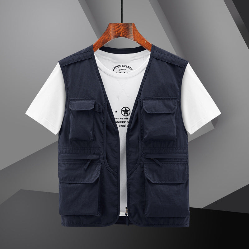 🔥Leichte, atmungsaktive Herren Outdoor Weste mit mehreren Taschen💪