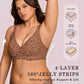 Damen Bügelfreier BH mit Leopardenmuster – 3D-Halt, Memory-Foam & Formgebung | M–5XL
