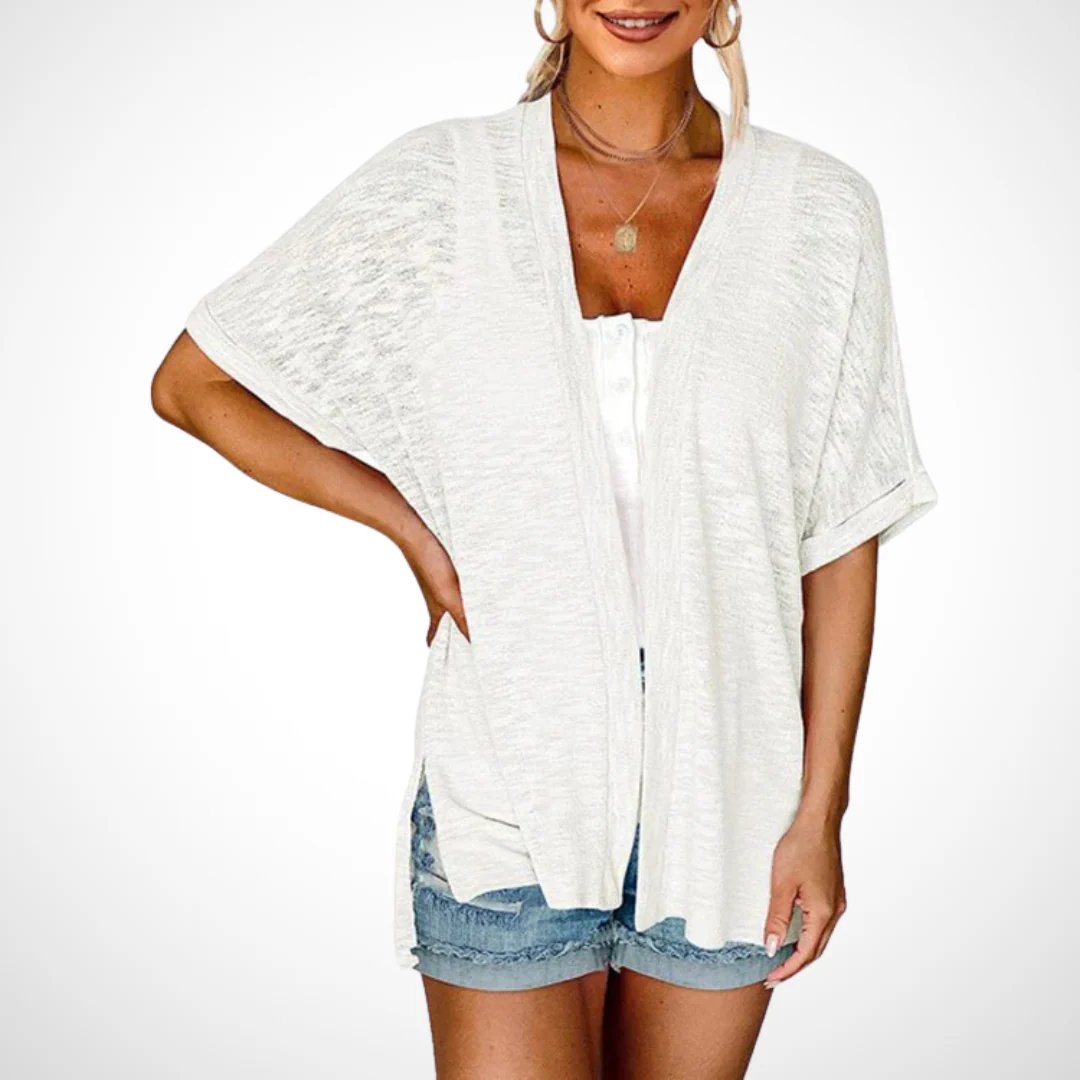 🔥LETZTER TAG 49 % RABATT🔥Stilvoller, fließender Kurzarm-Cardigan👚