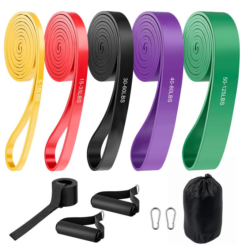 🏋️ 50% RABATT! 💪 Fitnessband-Set – 5 Stufen, Anker & Griffe – Ideal für Yoga & Kraft ✨