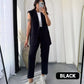 💖Stilvolles Set aus ärmellosem Blazer und hoch taillierter Hose für Damen