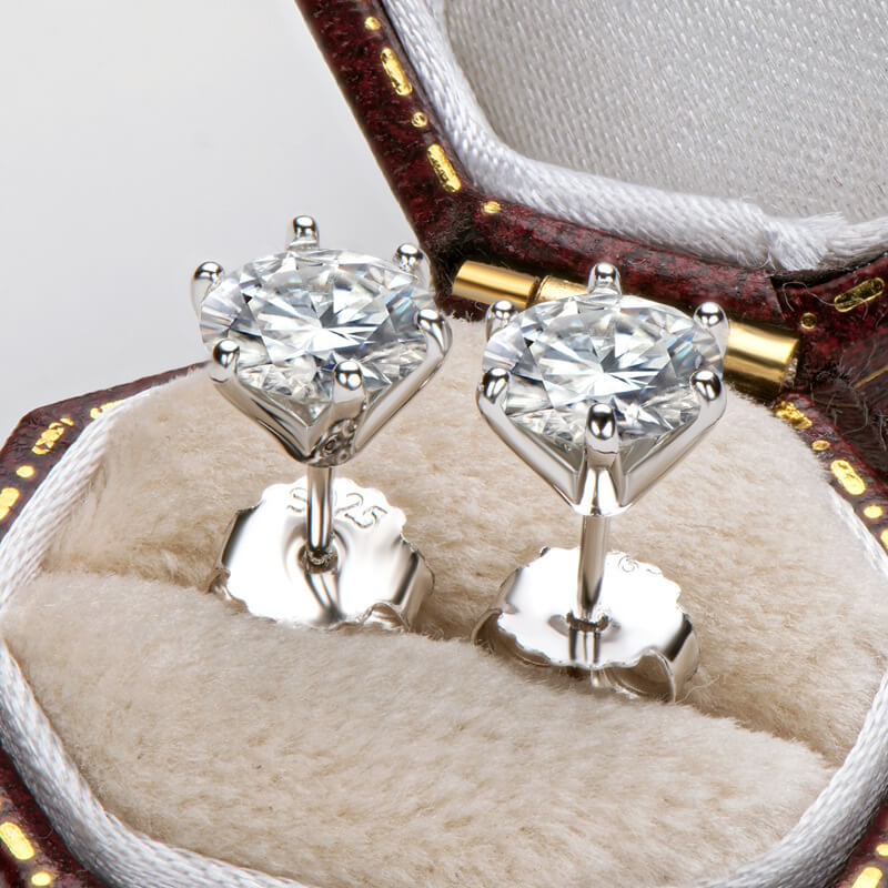 💎💎Atemberaubende klassische Diamantohrstecker mit sechs Krappen