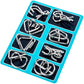 🧠🔠Metall Puzzle Ring achtteilig blaue Version Denksportaufgaben🔗