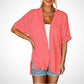 🔥LETZTER TAG 49 % RABATT🔥Stilvoller, fließender Kurzarm-Cardigan👚