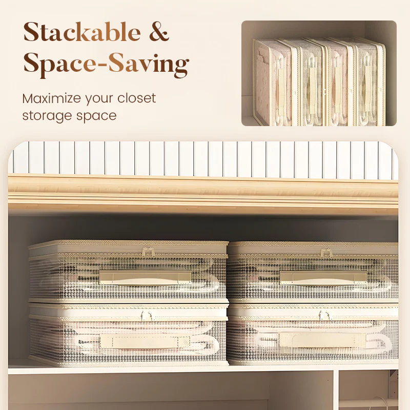👚 KAUF 1 ERHALT 1 KOSTENLOS! 🛍️ DURCHSICHTIGE SCHRANKORGANIZER - 6-teiliges Set mit Vakuumventil, Spart 80% Platz & Schützt Kleidung vor Staub und Feuchtigkeit 🔒✨