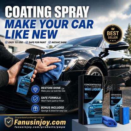 🚗✨50% RABATT NUR FÜR KURZE ZEIT! Konzentrierte Autowasch- und Wachsflüssigkeit, Sanftes & Effektives Reinigungs-Spray-Set mit Schwamm und Mikrofasertuch