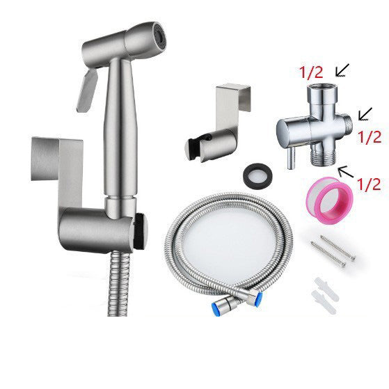 WC-Handbrause Set aus Edelstahl – Bidet-Sprühset für die Toilette