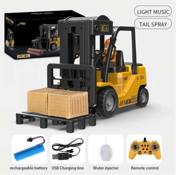 🔥 Beschränkte Zeit 50% Rabatt 🔥 RC Gabelstapler mit Lichten, Musik, Spray ⏰ Kostenloser Versand