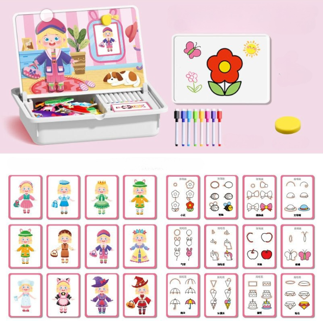 🎨Magnetisches Puzzle Gesichter-Anziehspiel Reisespiel Doppelseitiges Vorschulerziehungs-Lernspielzeug für Kinder