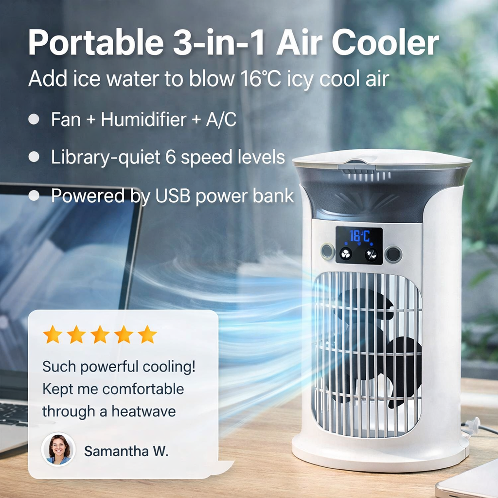 🔥Zeitlich begrenztes Angebot: 50 % Rabatt🔥3-in-1-Tischventilator