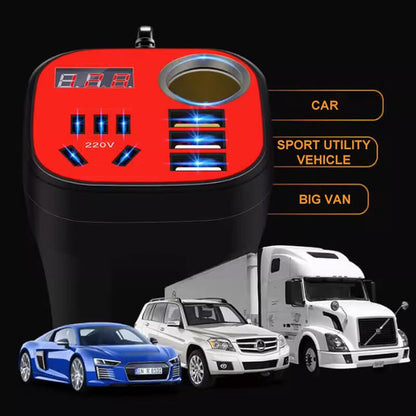 Im Auto montierter Becher-Wechselrichter QC-Ladegerät（🔥Mehr kaufen mehr sparen💯）