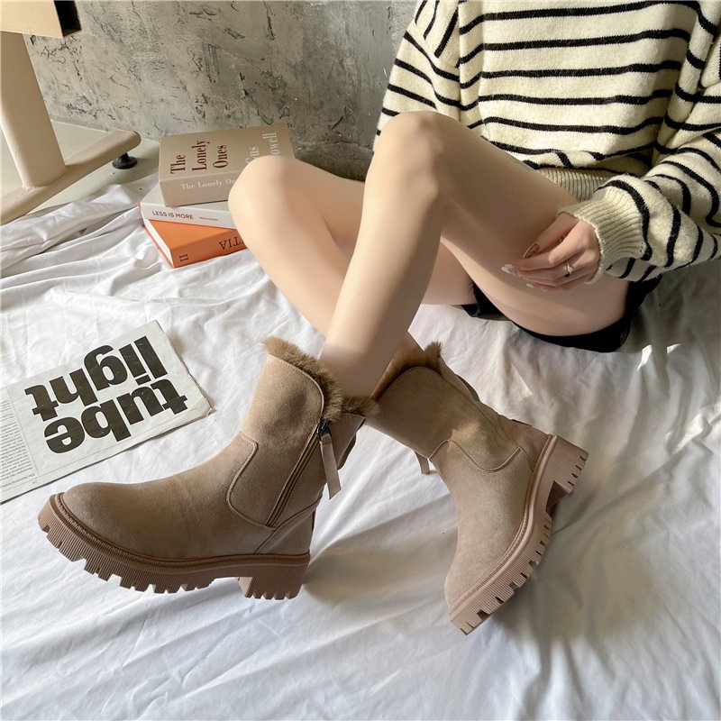 Damen-Winter-Fleece-Schneestiefel⚡Neu eingetroffen Sale-50 % Rabatt
