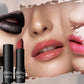 Mattierende, langanhaltende Lippenstift mit feinem Glitzer