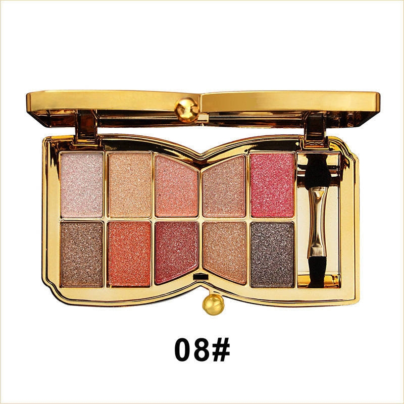 🌸🧸Winnie der Bär glänzt hell mit 10 Farben Diamant-Lidschatten, Glitzer- und Perlglanz-Lidschatten-Palette, in All-Match-Lidschatten-Bühnen-Make-up