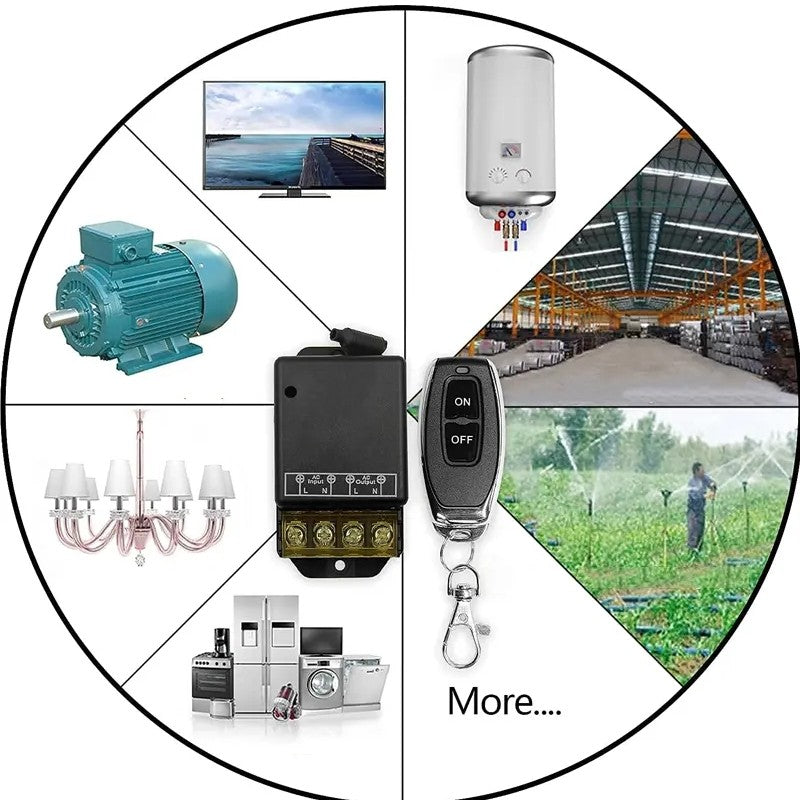 💥Drahtloser Fernbedienungsschalter und Empfänger-Kit, keine Verkabelung