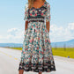 50% OFF🔥Elegantes Kleid mit böhmischem Print für Damen