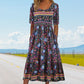 50% OFF🔥Elegantes Kleid mit böhmischem Print für Damen