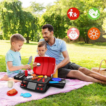 🥩Simulierter Grillofen-Spielset mit Wasserspray für Kinder